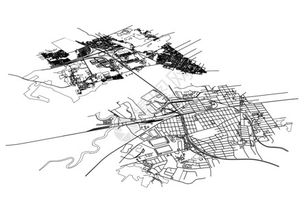 镇概述城市概念 线框样式建筑学白色艺术地平线场景建筑草图绘画插图摩天大楼设计图片