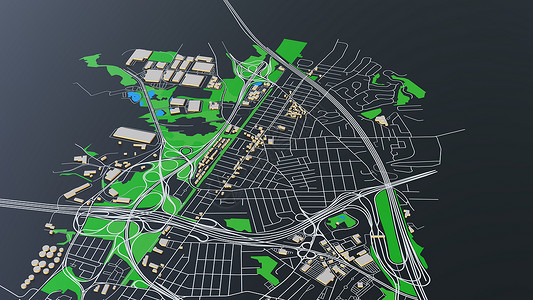 科幻小说3D 未来派城市建筑天空街道高楼全景小说市中心金融景观建筑学办公楼背景