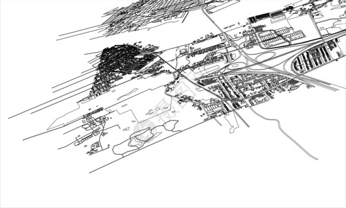 概述城市概念 线框样式地平线插图天际建筑学大纲街道房子建筑市中心墨水背景图片