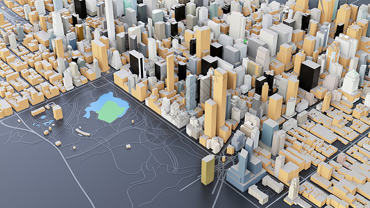 地图3d素材3D 未来派城市建筑摩天大楼外星人天空商业全景技术金融景观高楼市中心背景