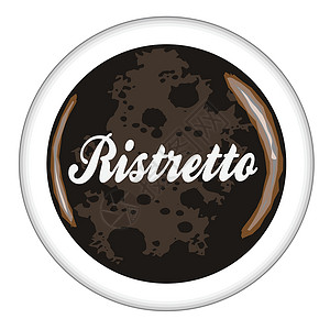 雷格尼茨Ristretto 咖啡薄饼图标咖啡店棕色艺术饮料插图液体杯子黑色食堂艺术品设计图片