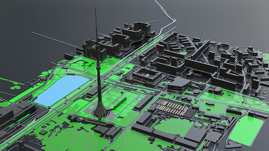 城市地图素材3D 未来派城市建筑建筑学街道科幻外星人高楼金融办公楼全景公寓天际背景