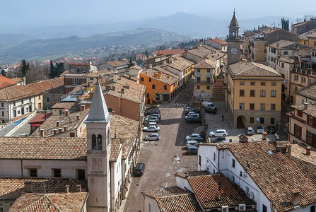 帕利诺城市景观圣马力诺高清图片