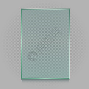 横向透明玻璃模板Name   action卡片艺术阴影创造力木板插图框架灰色小样广告插画