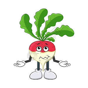 whi 上孤立的萝卜混淆卡通人物插图植物羞愧生态食物绘画饮食标识涂鸦蔬菜卡通片背景图片