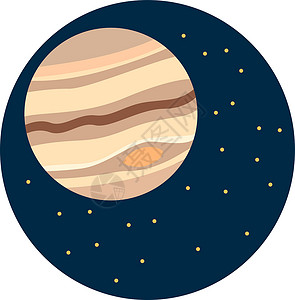 木星行星 插图 白底矢量天空旅行白色轨道圆圈地球太阳系月亮科学星星背景图片