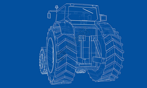 农用拖拉机概念 韦克托园艺家车辆车轮草图小麦收割机机器技术农场收获背景图片