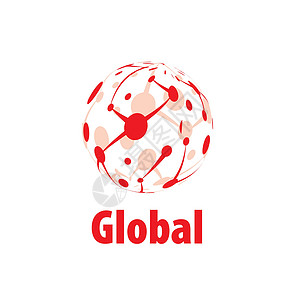 世界标志矢量标志 glob插图创造力技术信号圆形社会商业标签数据圆圈设计图片