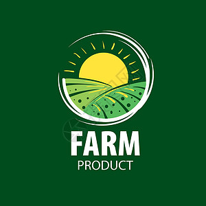 标志与农场领域的形象 它制作图案矢量场地花园食物插图品牌标签环境质量生物市场插画
