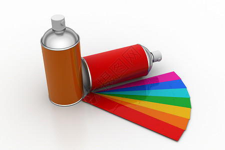 彩色油漆瓶卫生香味气味空气标签金属红色包装气体绘画背景图片