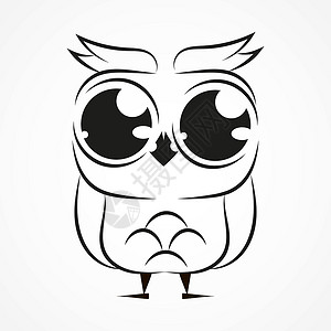 Owl logo 挂卡打印的矢量模板背景图片