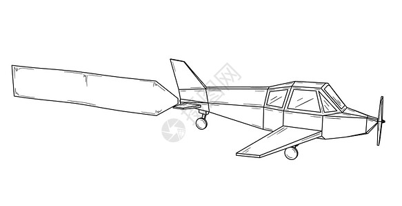打单机带翅膀和螺旋桨的小平面     单机空军横幅旅游飞行员卡通片广告飞行飞机航空公司空气设计图片