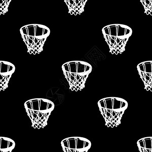 篮球篮篮子Motif 无缝图形高清图片