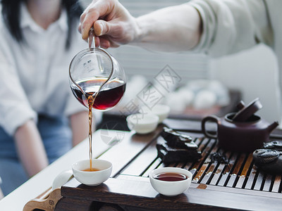 惊喜日本游中华游茶茶仪式精神木头植物文化黏土生活传统开水桌子浓茶背景