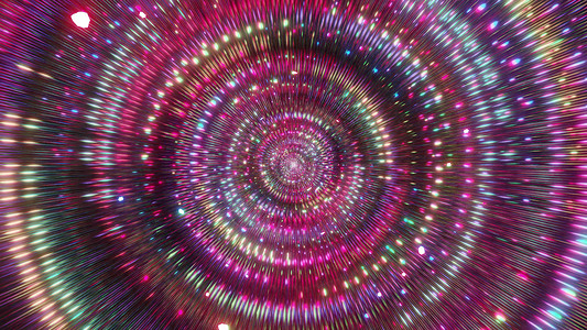 抽象反射星系设计壁纸背景3d它制作图案渲染反光蓝色绿色运动隧道插图红色粉色圆形背景图片