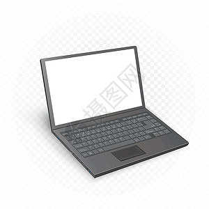 笔记本电脑样机模板白色屏幕背景图片