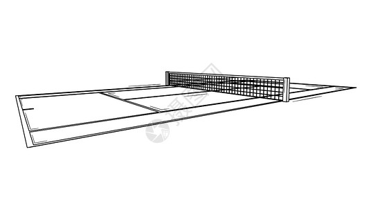 公开赛空荡荡的网球场准备比赛插图法庭闲暇大师操场竞赛娱乐火箭运动员游戏插画