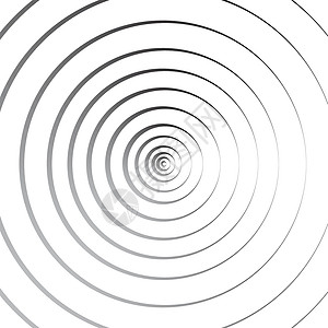 声呐抽象同心圆几何线背景-它制作图案矢量插画