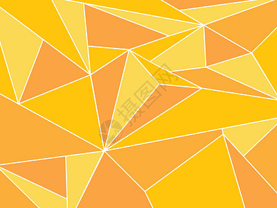 摘要黄色多边形艺术几何和白线背景的黄光画背景图片