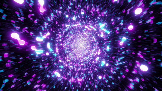抽象多色多彩设计银河系 3d 插图背景壁纸紫色蓝色渲染艺术运动时间墙纸隧道背景图片