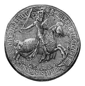 反对理查德二世的印章 古代雕刻背景图片