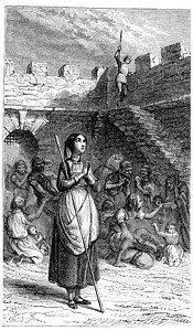 在饥荒期间 圣格纳维埃夫营救巴黎人背景图片