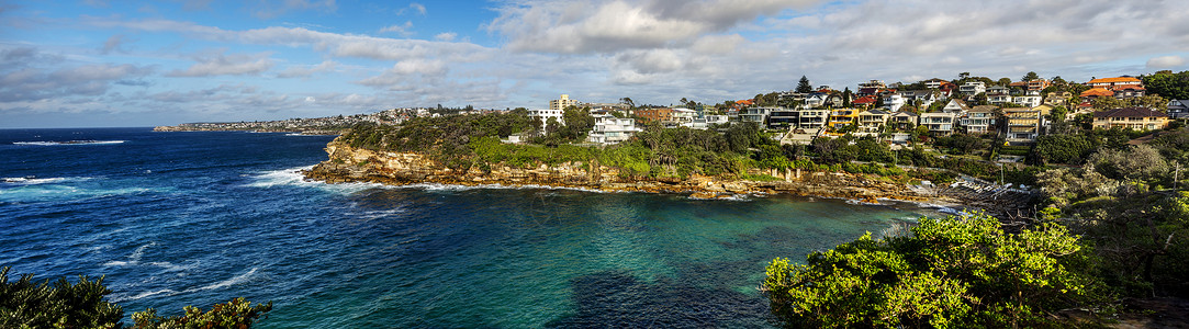 澳大利亚悉尼戈登斯湾风景全景背景图片