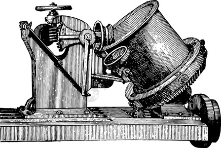 机器雕刻传声机 古董插图插画