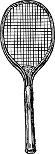 网球拉克特古董插图背景图片