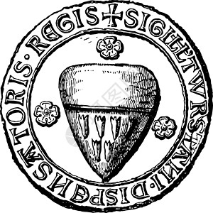 瑟尔斯通瑟尔斯坦海豹是纽约大主教的印章插画