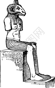 确认过眼神你是对的人Ammon是希腊和罗马对埃及神灵的概念 阿门插画