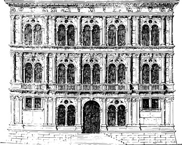 Vendramin 宫在威尼斯干预复古工程师的自由背景图片