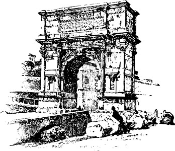 桉树悬崖提图斯提图斯的拱门 荣誉的拱门 古典雕刻插画