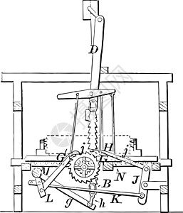 锯床复古插画插画
