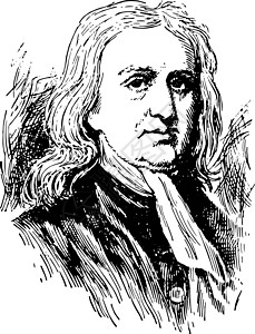 牛顿爵士历史插图插画
