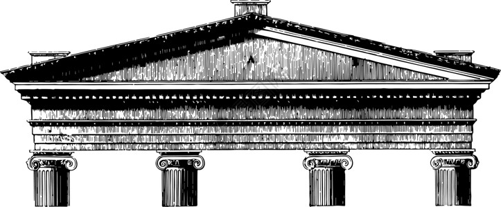 阿克罗波尔Acroterium 底座复古雕刻插画