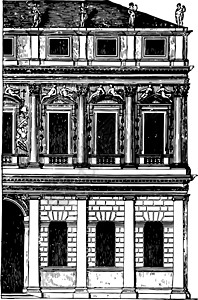 宫殿地面维钦扎的宫殿面貌一般是古老的工作文塔插画