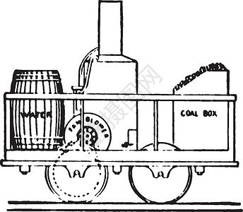 库珀机车复古插画背景图片