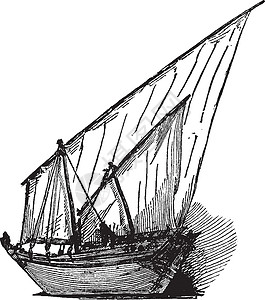 单桅帆船复古图背景图片