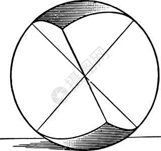 对称球三角老式插图背景图片