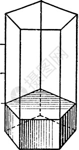 五角棱镜复古插图的体积背景图片