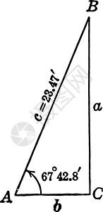 右三角ABC 方圆67度42 8分背景图片