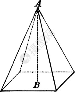 金字塔复古插画插图倾斜艺术雕刻绘画顶点边缘白色黑色背景图片