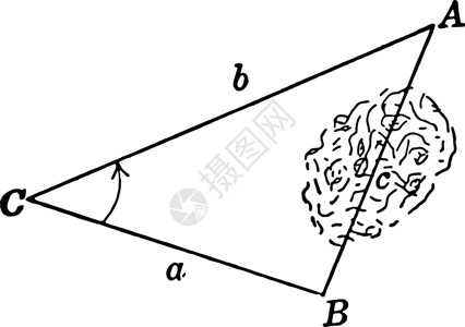 跨越湖历年的垂直三角图示 请查阅插图背景图片