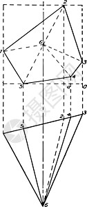 典型的五角大楼金字塔老古董插图背景图片