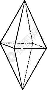 正交双金字塔复古插画黑色艺术绘画锥体白色斜角肌插图雕刻三角形背景图片
