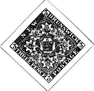 不伦瑞克新布伦威克三便士邮票 1851年插画