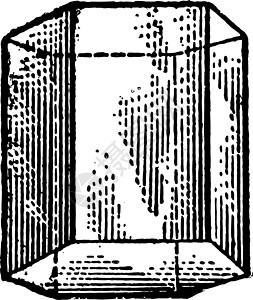 六角棱柱古典图解背景图片
