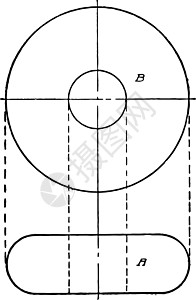 圆环复古插图的投影背景图片