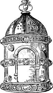 阿尔弗雷德国王盎格鲁撒克逊蜡烛灯笼称为插画